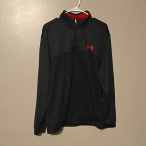UNDER ARMOUR‎ Mens Large ColdGear Track Jacket Black Gray